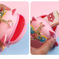 Cute Kitten Cat Purse Silicon Cartoon Keychain - Thumbnail 5