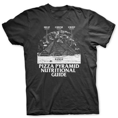 Pizza pyramid nutritional guide - t shirt