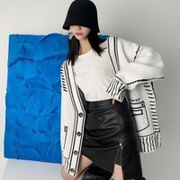 Graffiti Knitted Cardigan Jacket - Thumbnail 1