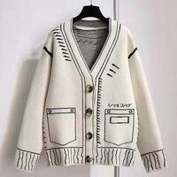 Graffiti Knitted Cardigan Jacket - Thumbnail 3