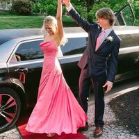 Sweet pink satin prom dresses spaghetti straps sheath long prom dress evening long dress,1619 - Thumbnail 1