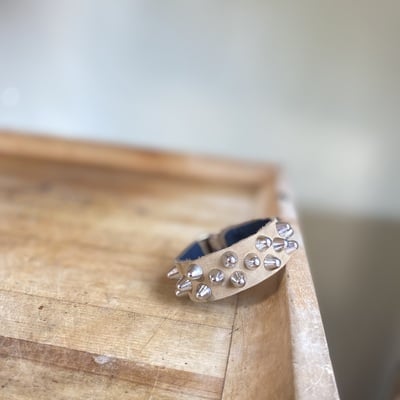 Champagne 2-1-2 short british stud bracelet