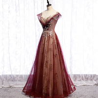 Stylish tulle sequins long prom dress evening gown，1631 - Thumbnail 2