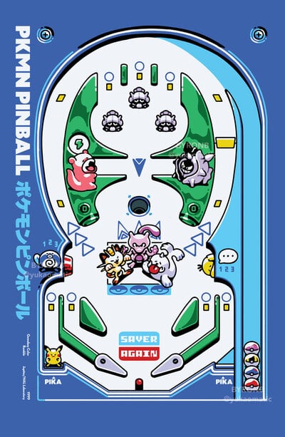 Double-sided Pinball Poster