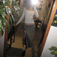 Grey Lace Bow Side Split Midi Skirt  - Thumbnail 1