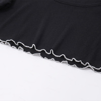 Bow Knit Square Neck Long Sleeve Top - Thumbnail 6