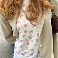 2PCS Floral Oversized Pajama Set - Thumbnail 1