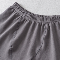 2PCS Pink Ribbed Button Long Sleeve Crop Top + Shorts  - Thumbnail 7