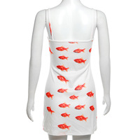 Goldfish Print Ribbed Mini Dress  - Thumbnail 6