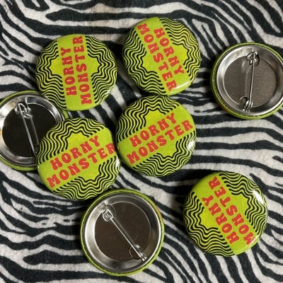Horny monster 1.5” button 