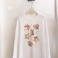 Cat Heart Print Ribbed Long Sleeve Shirt  - Thumbnail 9