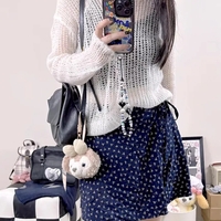 White Crochet See Through Sweater  - Thumbnail 3