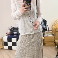 White Crochet See Through Sweater  - Thumbnail 5