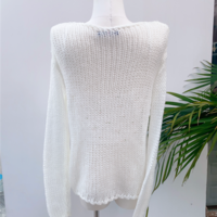 White Crochet See Through Sweater  - Thumbnail 9