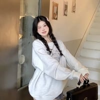 Grey Animal Fleece Crew Neck Sweater  - Thumbnail 2