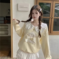 Yellow Sheep Peterpan Collar Sweatshirt  - Thumbnail 1