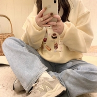 Snack Print Loose Fleece Pullover  - Thumbnail 2