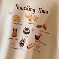 Snack Print Loose Fleece Pullover  - Thumbnail 5