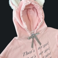 Pink Fluffy Cat Ears Letter Print Sweatshirt  - Thumbnail 7