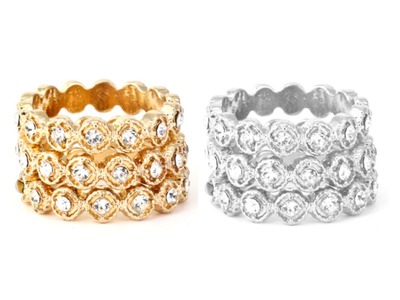 Candace Crystal Ring Set