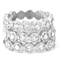 Candace Crystal Ring Set - Thumbnail 2