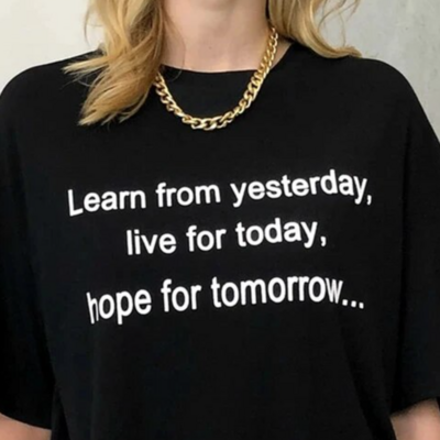 Free shipping-learn from yesterday tee - Thumbnail 3