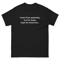 Free Shipping-LEARN FROM YESTERDAY TEE - Thumbnail 1