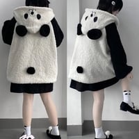 Panda Bear Ear Fleece Hoodie - Thumbnail 7