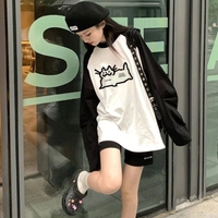 Cat Pixel Print Long Sleeve Shirt  - Thumbnail 6