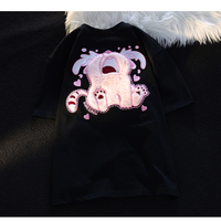 Fluffy Crying Cat Short Sleeve T-shirt  - Thumbnail 4