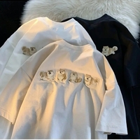 Funny Shiba Embroidery Short Sleeve T-shirt  - Thumbnail 4