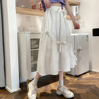 Bow Lace Up A-Line Midi Skirt  - Thumbnail 5