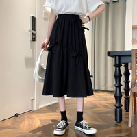 Bow Lace Up A-Line Midi Skirt  - Thumbnail 6