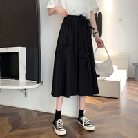 Bow Lace Up A-Line Midi Skirt  - Thumbnail 7