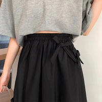 Bow Lace Up A-Line Midi Skirt  - Thumbnail 8