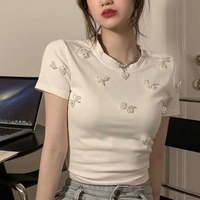 Pearl Bow Short Sleeve Shirt  - Thumbnail 1