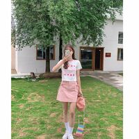 Pink Bow Denim Mini Skirt - Thumbnail 5