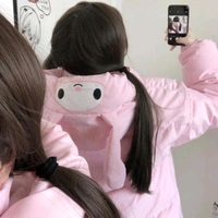 Pink Japanese Anime Puffy Winter Jacket - Thumbnail 6