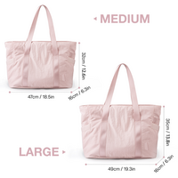 Pink Lightweight Puffy Bucket Tote Bag - Thumbnail 3
