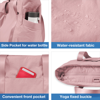 Pink Lightweight Puffy Bucket Tote Bag - Thumbnail 6