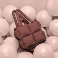 Pink Puffy Quilted Shoulder Bag - Thumbnail 4