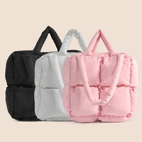 Pink Puffy Quilted Shoulder Bag - Thumbnail 6