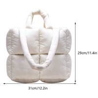 Pink Puffy Quilted Shoulder Bag - Thumbnail 7