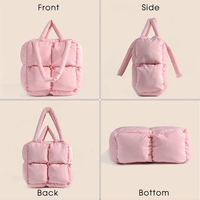 Pink Puffy Quilted Shoulder Bag - Thumbnail 8