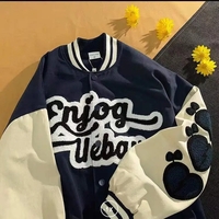 Heart Letter Embroidery Varsity Jacket  - Thumbnail 3