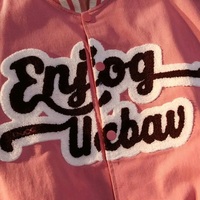 Heart Letter Embroidery Varsity Jacket  - Thumbnail 8