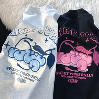 Cherry Embroidery Loose Short Sleeve T-shirt  - Thumbnail 3