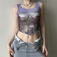 Butterfly Mesh Tank Top - Thumbnail 3