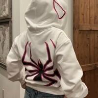 Spider Zip up Hoodie Coat - Thumbnail 1