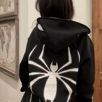 Spider Zip up Hoodie Coat - Thumbnail 2